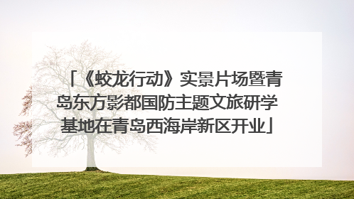 《蛟龙行动》实景片场暨青岛东方影都国防主题文旅研学基地在青岛西海岸新区开业