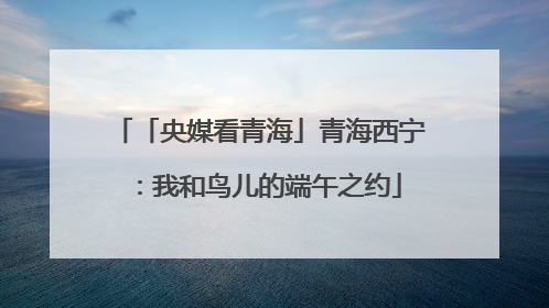 「央媒看青海」青海西宁：我和鸟儿的端午之约