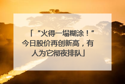 “火得一塌糊涂！”今日股价再创新高，有人为它彻夜排队