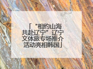 “相约山海 共赴辽宁”辽宁文体旅专场推介活动亮相韩国