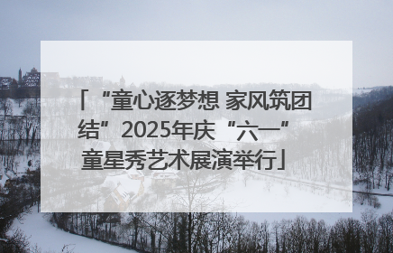 “童心逐梦想 家风筑团结”2025年庆“六一”童星秀艺术展演举行