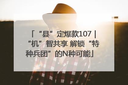 “县”定爆款107｜“机”智共享 解锁“特种兵团”的N种可能