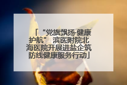 “党旗飘扬·健康护航” 滨医附院北海医院开展进盐企筑防线健康服务行动