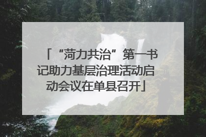 “菏力共治”第一书记助力基层治理活动启动会议在单县召开