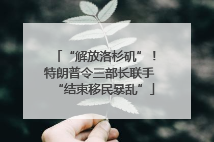 “解放洛杉矶”！特朗普令三部长联手“结束移民暴乱”