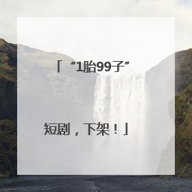 “1胎99子”短剧，下架！