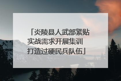 炎陵县人武部紧贴实战需求开展集训 打造过硬民兵队伍