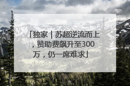 独家｜苏超逆流而上，赞助费飙升至300万，仍一席难求