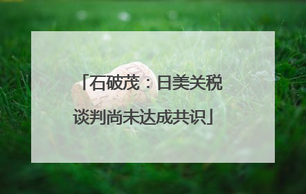 石破茂：日美关税谈判尚未达成共识