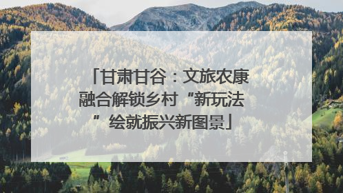 甘肃甘谷：文旅农康融合解锁乡村“新玩法”绘就振兴新图景