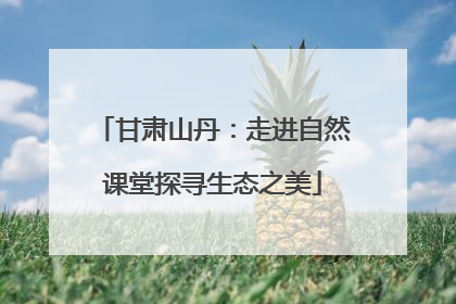 甘肃山丹：走进自然课堂探寻生态之美