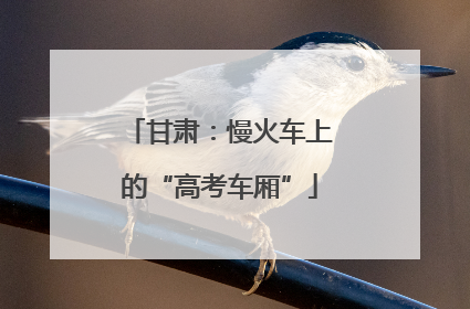 甘肃：慢火车上的“高考车厢”