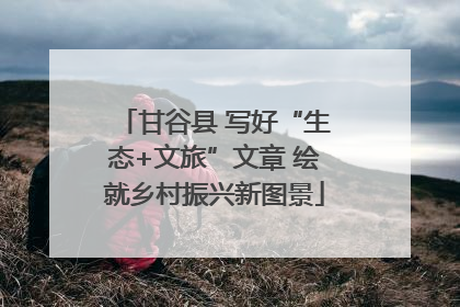 甘谷县 写好“生态+文旅”文章 绘就乡村振兴新图景