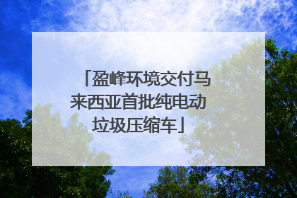 盈峰环境交付马来西亚首批纯电动垃圾压缩车