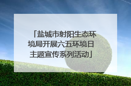 盐城市射阳生态环境局开展六五环境日主题宣传系列活动