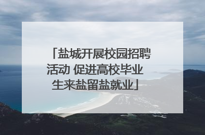 盐城开展校园招聘活动 促进高校毕业生来盐留盐就业