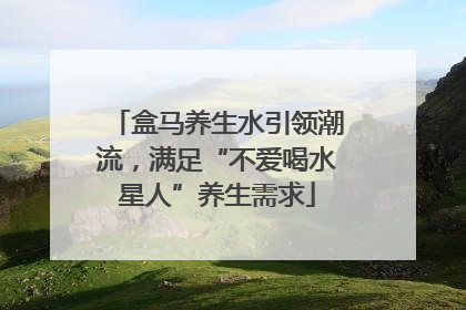 盒马养生水引领潮流，满足“不爱喝水星人”养生需求