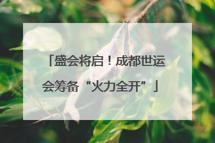 盛会将启！成都世运会筹备“火力全开”