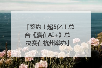 签约！超5亿！总台《赢在AI+》总决赛在杭州举办