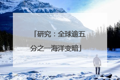 研究：全球逾五分之一海洋变暗