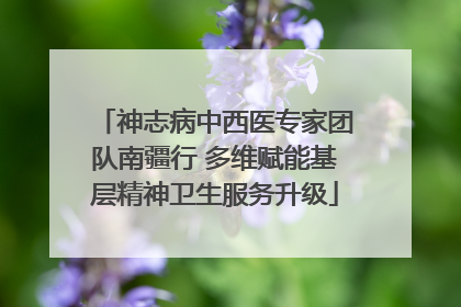 神志病中西医专家团队南疆行 多维赋能基层精神卫生服务升级