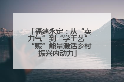 福建永定：从“卖力气”到“学手艺”“赈”能量激活乡村振兴内动力