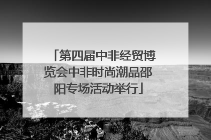 第四届中非经贸博览会中非时尚潮品邵阳专场活动举行