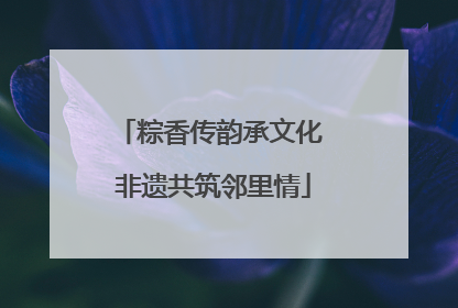 粽香传韵承文化 非遗共筑邻里情