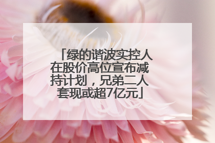 绿的谐波实控人在股价高位宣布减持计划，兄弟二人套现或超7亿元