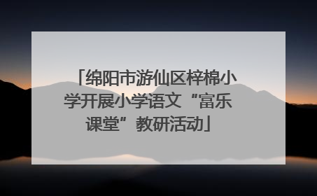 绵阳市游仙区梓棉小学开展小学语文“富乐课堂”教研活动