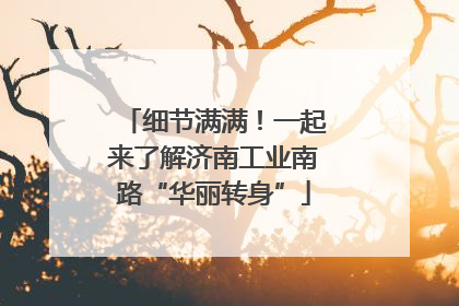 细节满满！一起来了解济南工业南路“华丽转身”