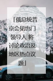 俄总统普京会见也门领导人 将讨论政治及地区热点议题