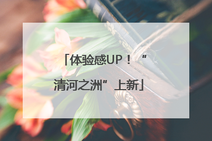 体验感UP！“清河之洲”上新