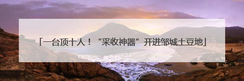 一台顶十人！“采收神器”开进邹城土豆地