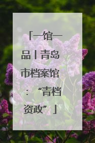 一馆一品丨青岛市档案馆：“青档资政”
