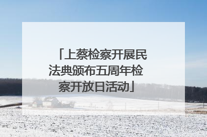 上蔡检察开展民法典颁布五周年检察开放日活动