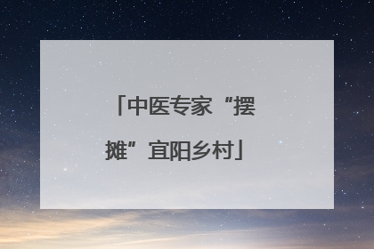 中医专家“摆摊”宜阳乡村