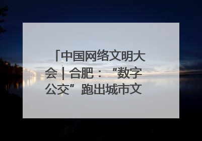 中国网络文明大会｜合肥：“数字公交”跑出城市文明新速度