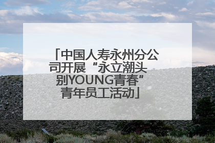 中国人寿永州分公司开展“永立潮头 别YOUNG青春”青年员工活动