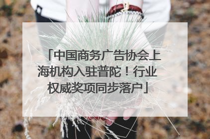 中国商务广告协会上海机构入驻普陀！行业权威奖项同步落户