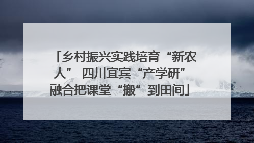 乡村振兴实践培育“新农人” 四川宜宾“产学研”融合把课堂“搬”到田间