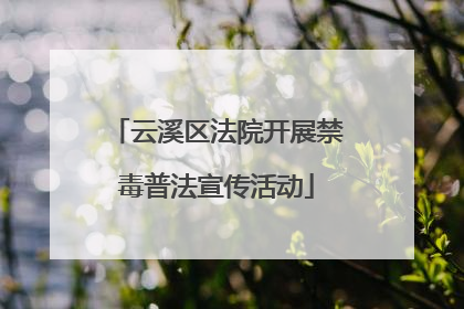 云溪区法院开展禁毒普法宣传活动