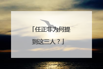 任正非为何提到这三人？