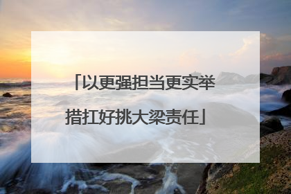 以更强担当更实举措扛好挑大梁责任