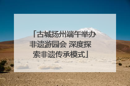 古城扬州端午举办非遗游园会 深度探索非遗传承模式