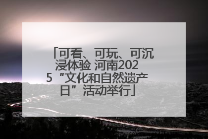 可看、可玩、可沉浸体验 河南2025“文化和自然遗产日”活动举行