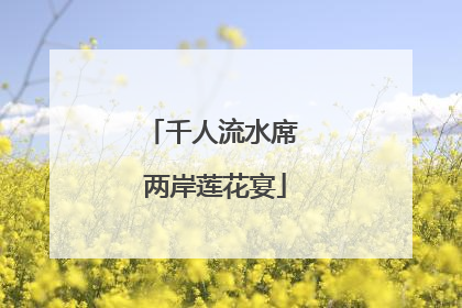 千人流水席 两岸莲花宴