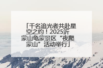 千名追光者共赴星空之约！2025沂蒙山龟蒙景区“夜爬蒙山”活动举行