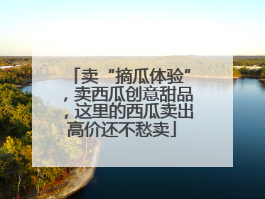 卖“摘瓜体验”，卖西瓜创意甜品，这里的西瓜卖出高价还不愁卖