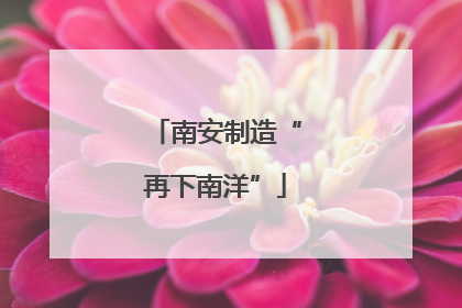 南安制造“再下南洋”